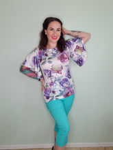 Load image into Gallery viewer, Valencia Top in Purple Floral