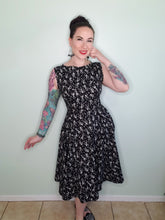 Load image into Gallery viewer, Audrey Dress in Dancing Skeleton - Glow In The Dark