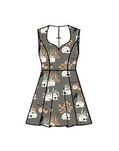 Load image into Gallery viewer, Caroline Mini Dress in Skull Plant Daddy