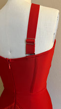 Load image into Gallery viewer, Speakeasy Fringe Dress in Red