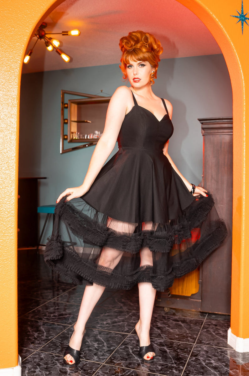 Starlet Swing Dress in Black  Retro Style Dress – Vixen by