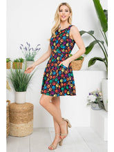 Load image into Gallery viewer, Rainbow Paw Print Skater Dress