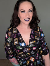 Load image into Gallery viewer, Franny Dress in Cosmic Tarot Print Glow in The Dark
