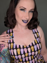 Load image into Gallery viewer, Caroline Mini Dress in Pastel Goth Tomb
