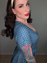 Load image into Gallery viewer, Caly Dress Teal Star Twinkle