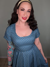 Load image into Gallery viewer, Caly Dress Teal Star Twinkle