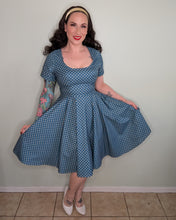 Load image into Gallery viewer, Caly Dress Teal Star Twinkle