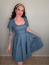 Load image into Gallery viewer, Caly Dress Teal Star Twinkle