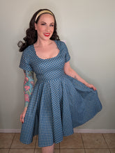 Load image into Gallery viewer, Caly Dress Teal Star Twinkle