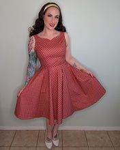 Load image into Gallery viewer, Abigail Dress Red Star Twinkle