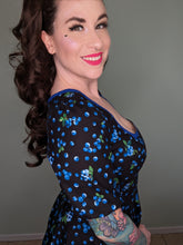 Load image into Gallery viewer, Alice Dress in Blueberry Print SALE