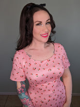 Load image into Gallery viewer, Brenda Pink Cherry Dress