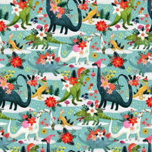 Load image into Gallery viewer, Gwendolyn Skirt in Holiday Dinosaurs