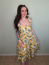 Load image into Gallery viewer, Persephone Dress in Yellow Roses