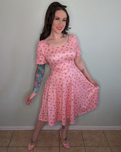 Load image into Gallery viewer, Brenda Pink Cherry Dress