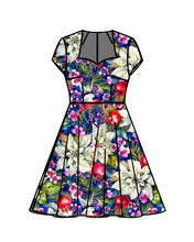 Load image into Gallery viewer, Casey Dress in White Poinsettia