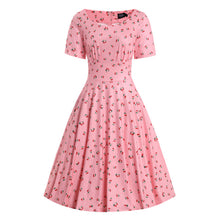 Load image into Gallery viewer, Brenda Pink Cherry Dress