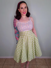 Load image into Gallery viewer, Midge Dress in Green Gingham