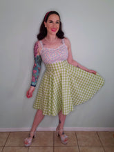 Load image into Gallery viewer, Midge Dress in Green Gingham