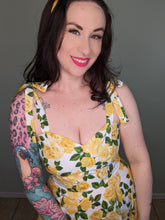Load image into Gallery viewer, Persephone Dress in Yellow Roses