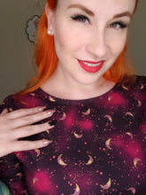 Load image into Gallery viewer, Evelyn Dress in Gold Crescent Moon