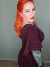 Load image into Gallery viewer, Valentina Dress in Burgundy Glitter