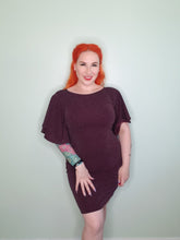 Load image into Gallery viewer, Valentina Dress in Burgundy Glitter