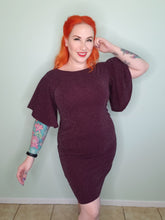 Load image into Gallery viewer, Valentina Dress in Burgundy Glitter