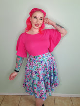 Load image into Gallery viewer, Penny Circle Skirt in Blue Floral