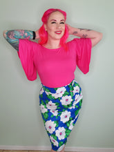 Load image into Gallery viewer, Selina Pencil Skirt in Blue Floral