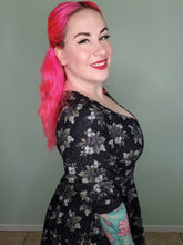 Load image into Gallery viewer, Endora Dress in Rose Spiderweb Print