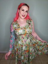 Load image into Gallery viewer, Tiffany Dress in Mint Butterfly