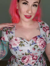 Load image into Gallery viewer, Casey Dress in Blue Vintage Floral