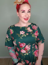 Load image into Gallery viewer, Ada Dress in Green Floral SALE