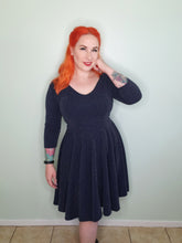 Load image into Gallery viewer, Frances Dress in Navy Glitter
