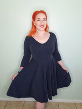 Load image into Gallery viewer, Frances Dress in Navy Glitter