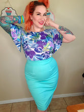 Load image into Gallery viewer, Selina Pencil Skirt in Robins Egg Blue