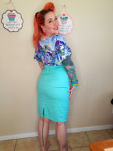 Load image into Gallery viewer, Selina Pencil Skirt in Robins Egg Blue