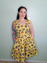 Load image into Gallery viewer, Rosemary Dress in Yellow Polka Dot Pansy