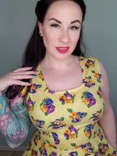 Load image into Gallery viewer, Rosemary Dress in Yellow Polka Dot Pansy