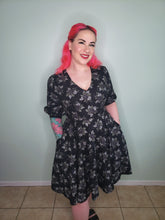 Load image into Gallery viewer, Endora Dress in Rose Spiderweb Print