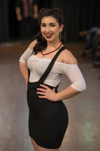 Load image into Gallery viewer, Sarah Suspender Pencil Skirt in Black - Vivacious Vixen Apparel