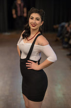Load image into Gallery viewer, Sarah Suspender Pencil Skirt in Black - Vivacious Vixen Apparel