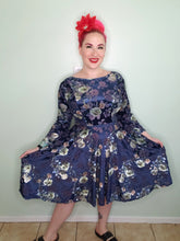 Load image into Gallery viewer, Edith Dress in Blue Peony