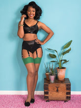 Load image into Gallery viewer, Glamour Seamed Stocking in Nutmeg/Green - Vivacious Vixen Apparel