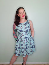 Load image into Gallery viewer, Racoon Print Skater Dress
