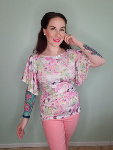 Valencia Top in Pink Floral