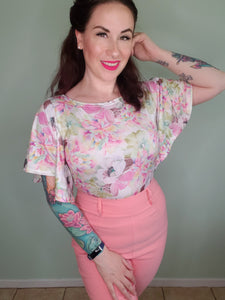 Valencia Top in Pink Floral