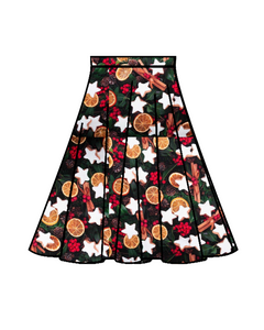 Holiday Annie 3/4 Circle Skirt in Sugar Cookie