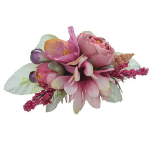 Dusty Pink Floral Hair Comb